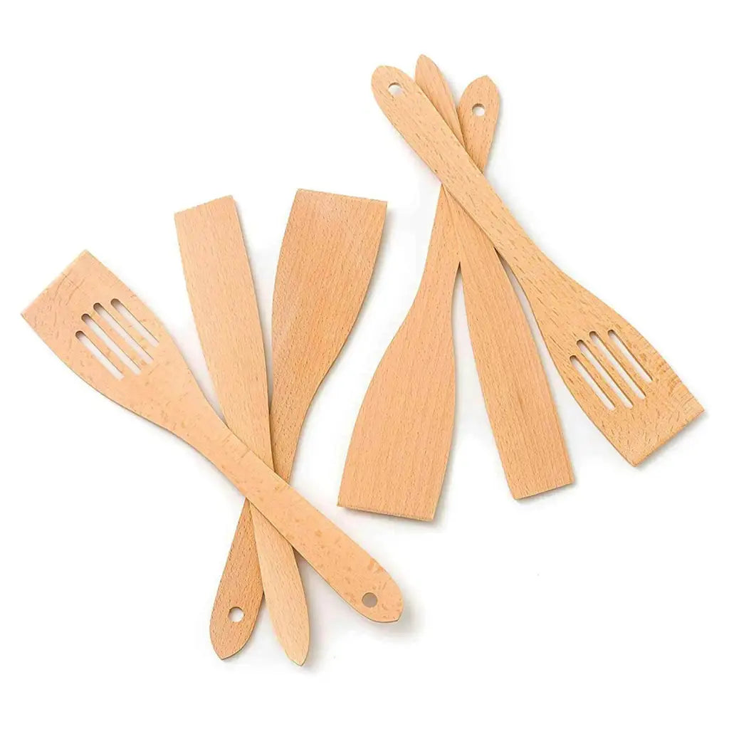 6-Piece Beechwood Spatula Set 30 cm